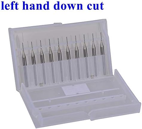 Ferramentas de corte XMeifeits 10pcs 3.175x0.8x5.5mm Mão esquerda para baixo dentes de milho cortado Bit Bit Mill