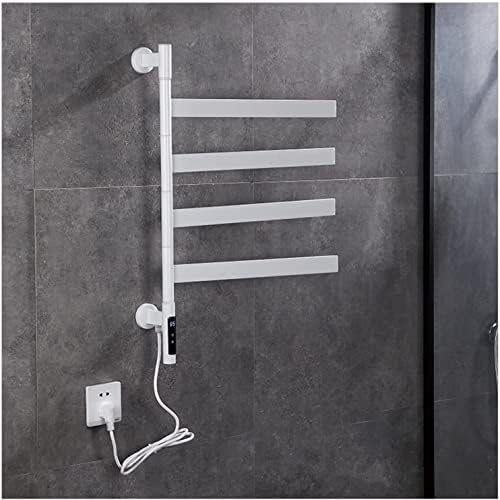 Aquecimento de toalha ESGT para banheiro, toalha aquecida com timer, trilho de toalha aquecida elétrica, aquecedor de toalha com design de plug-in montado na parede