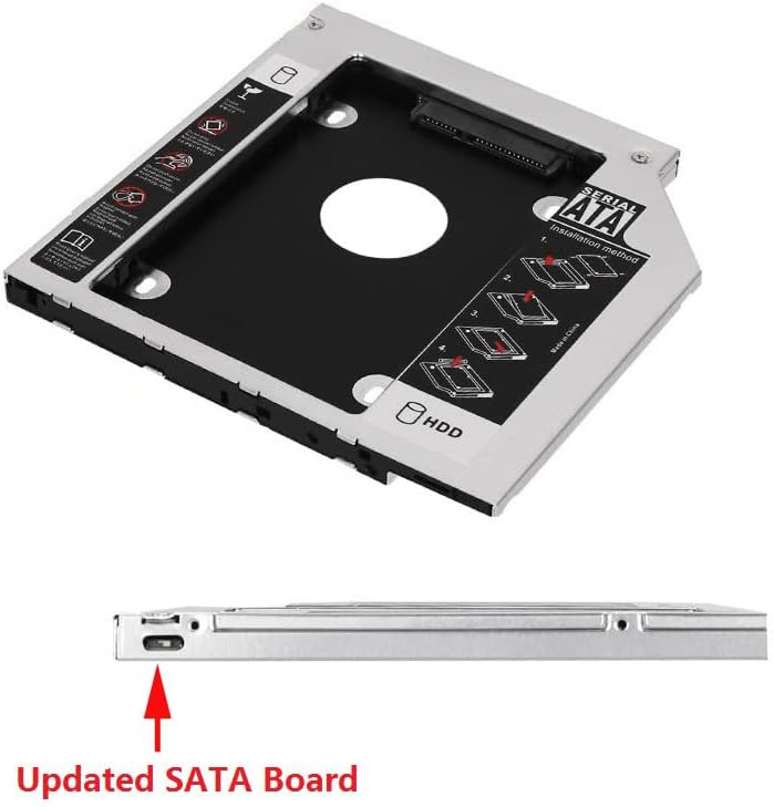 SATA 2nd 2.5 HD Drive HDD HDD SSD Caddy Frame Bandey para Dell Insipiron 15 3552