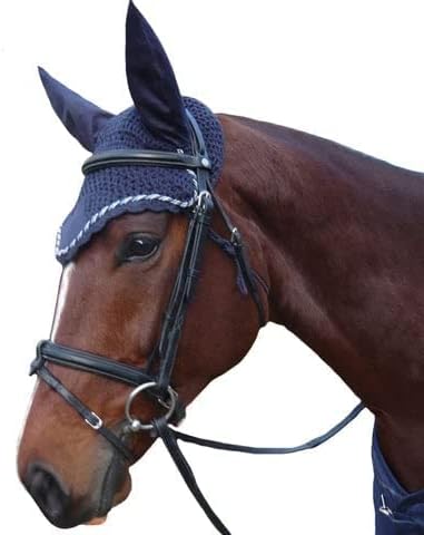 Seldas World World Handrafted Crochet Véil com orelhas Capato de cavalo