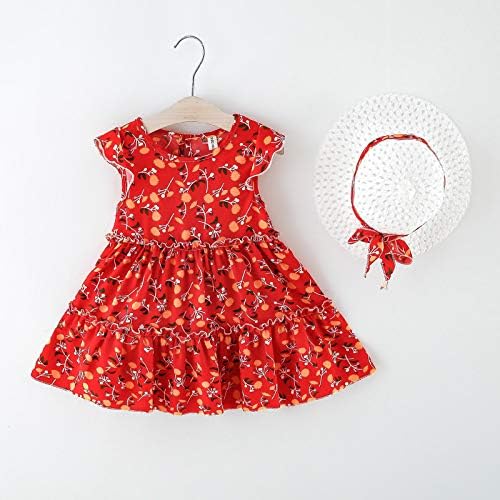 Rainbow Cheetah Dress Dress sem mangas chapéu de bebê Princesa roupas meninas vestidos vintage florais para meninas tamanho 14