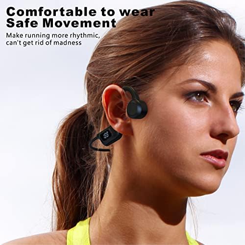 Tedatata Digital sem fio Condução óssea fone de ouvido de fone de ouvido montado no ouvido Bluetooth fone de ouvido de alta