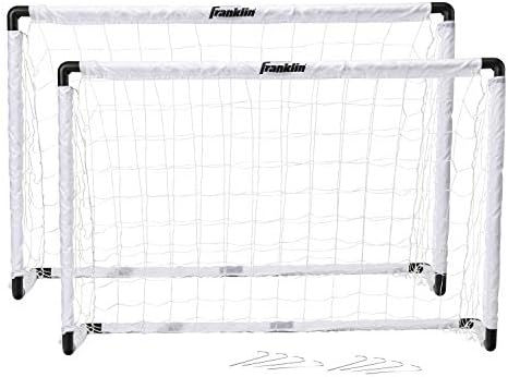 Franklin Sportsfranklin Sports Steel Soccer Goal - rede de futebol portátil - 6 pés por 4 ft- Rede de futebol de quintal para crianças