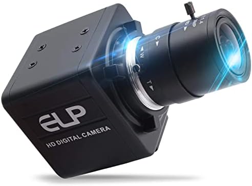 Hotpet 5MP Webcam 2,8-12mm Lente varifocal USB Câmera USB HD 2592x1944 USB com câmera Aptina Sensor Webcamera, Câmera de conferência Support OpenCV Most OS, Plug & Play, OTG 2.0, foco ajustável
