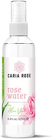 Spray hidratante de água de rosas com aloe vera | Toner facial de água de rosas com aloe vera