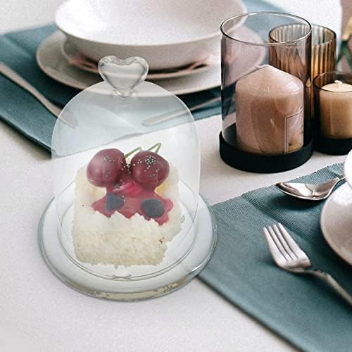 Upkoch cupcakes bolo redondo panelas de vidro transparente tampa de bolo de cúpula: mini bolo sino sino jar jarra de vidro