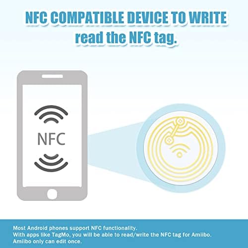 Cartões NFC 215, NTAG215 NFC Round Cards NFC 215 Card Tag compatível com Tagmo e Amiibo e NFC habilitados para celulares e dispositivos
