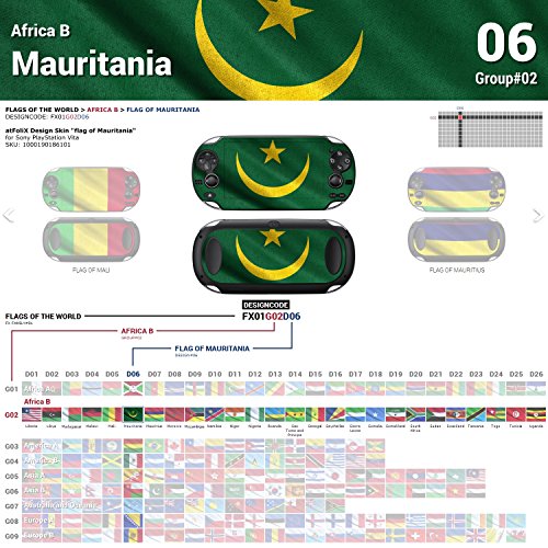 Sony PlayStation Vita Design Skin Bandeira da Mauritânia adesivo de decalque para PlayStation Vita