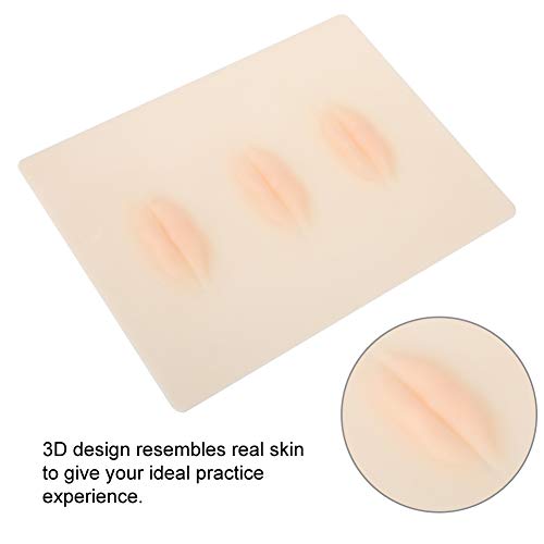 Pele labial de silicone Practice, skins falsas de silicone para lábios kit de maquiagem de tatuagem permanente para treinamento