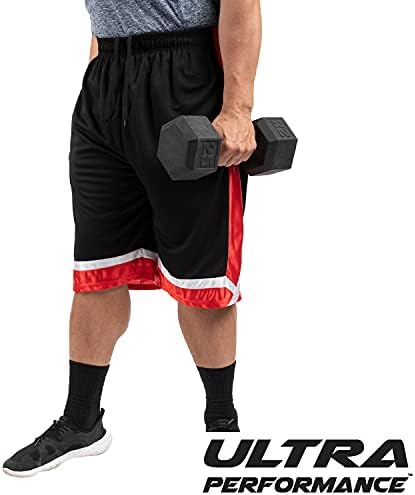 Ultra Performance Basketball Gym shorts para homens 5 pacote de exercícios atléticos para homens, SM-5X