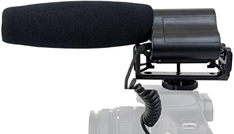 Microfone de espingarda com windscreen e muff de gato morto para Canon PowerShot G3 x