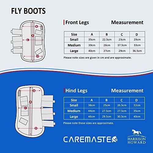 Harrison Howard Horse Botas Fly Guards Perguas Botas de mosca Conjunto de proteção de 4 Aqua Medium Cob