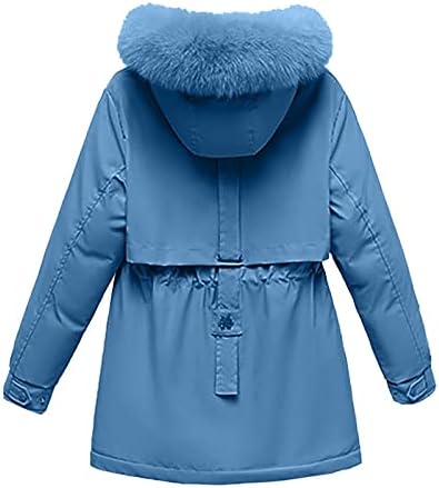 Jaqueta de puffer de manga longa de inverno para mulheres bainha de moda de moda de viagem com capuz com encapuzado de forma sólida