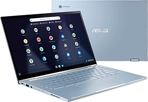 ASUS 2022 2-1-1-1 Laptop Chromebook com tela sensível ao toque de 14 FHD, processador Intel Core M3-8100Y, RAM de 8 GB, disco