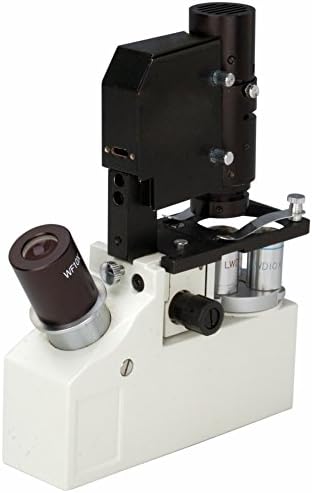Bestscope BPM-290 Microscópio de composto monocular invertido portátil, ocular wf10x, ampliação 40x-400X, campo brilhante, iluminação LED, estágio simples, movido a bateria