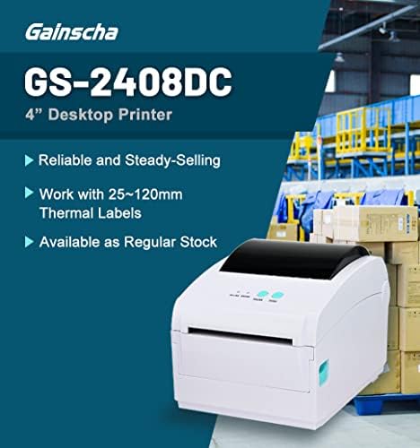 Impressora de etiqueta térmica direta Gainscha 4 , impressora de remessa profissional de 4x6 polegadas, impressora USB de alta