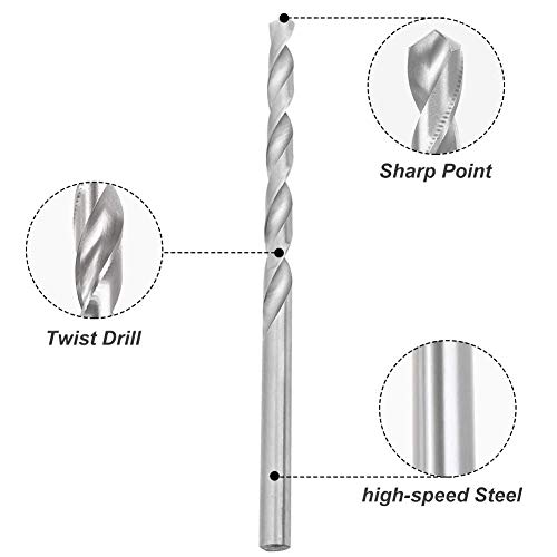 Bit de aço de alta velocidade no utoolmart Twist, mini-broca de broca de torção, broca de torção de józ a józico, broca de torção de 1,8 mm, conjunto de brocas de torção HSS-4241, para liga de alumínio de aço, 10 pcs