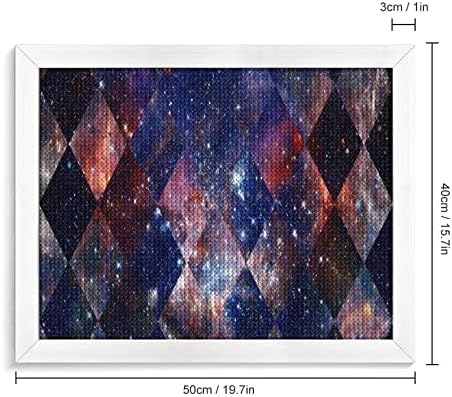 Galáxia cósmica com kits de pintura de diamante de nebulosa Figura quadro 5D DIY DRINHA FILIZAÇÃO RETRO DE RETRAS DE ARTES DE WALL PARA ADULTOS WHITE MOOD 50 * 40CM