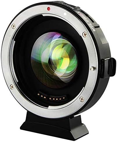 VILTROX EF-M2II Adaptador de foco automático de velocidade do redutor focal Adaptador de lente de foco automático para lente da série de montagem em ef de câmera para câmera m43 gh4 gf6 gf1 gx1 gx7 e-m5 e-m10 e-pl5, com porta de atualização USB