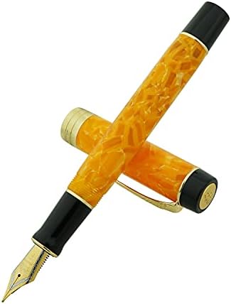 Jinhao 100 tinta de ponta de ponta de ponta extra com clipe de seta, caneta de redação de mármore dourado