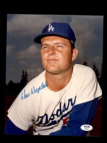 Don Drysdale PSA DNA CoA assinado 8x10 Dodgers Photo Autograph