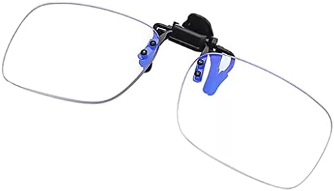 Zhyh -Light Clip Reading Glasses Vire para cima e para baixo sem molduras Luz de vidro e fácil de transportar adequado para leitura