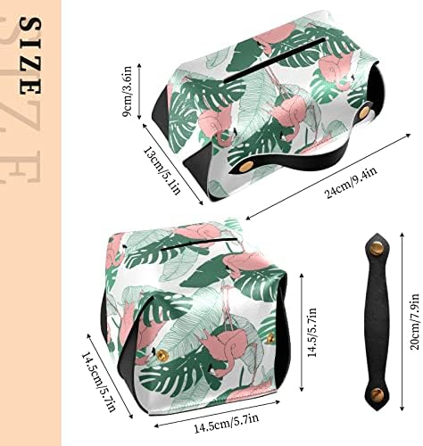 Caixa de tecido de folhas de folhas de flamingo tampa da caixa de tecido retangular porta -papelão com dispensador de tecido