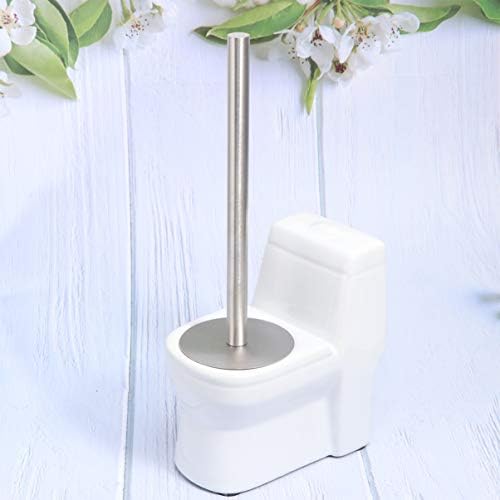 Pincel de vaso sanitário e suporte para o banheiro do banheiro e escova de cerâmica de vaso sanitário de banheiros de banheiro eletroplicar