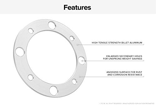 RockTrix 2pcs 5mm 4x156 ATV Spacers compatíveis com Polaris Kawasaki fora da lei Predator Ranger RZR Sportsman XP Lakota