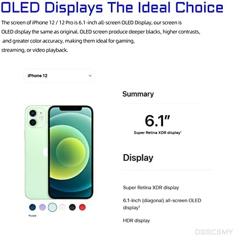 [OLED] Para o iPhone 12 Screen Substacement pelo sensor de proximidade do alto -falante frontal OLED para iPhone 12 Pro 3d Touch Digitalizer