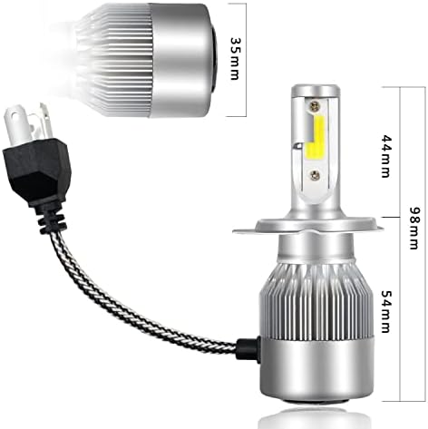 Bulbos de farol de LED Simpo lâmpadas de farol H4 9003 HI/baixo kit de conversão All-in-One faróis LED com lascas de cobra 8000