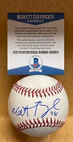 Matt Boyd Detroit Tigers assinou autografado M.L. Baseball Beckett Q63924