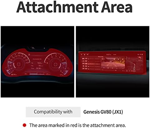 Skoko [2 + 2 pacote] Pannel de instrumento transparente + navegação anti-GLARE Visor de tela Protetor de tela compatível com Genesis GV80 Hyundai, Anti-Glare Matte, Safety Protector, anti-impressões digitais, instalação fácil, sensação suave