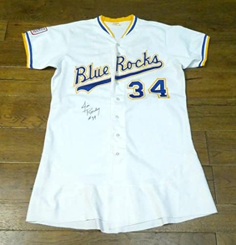 Wilmington Blue Rocks Assined Game Usou Jersey de beisebol da liga menor 34 Tamanho 48 - Jogo usado MLB Jerseys