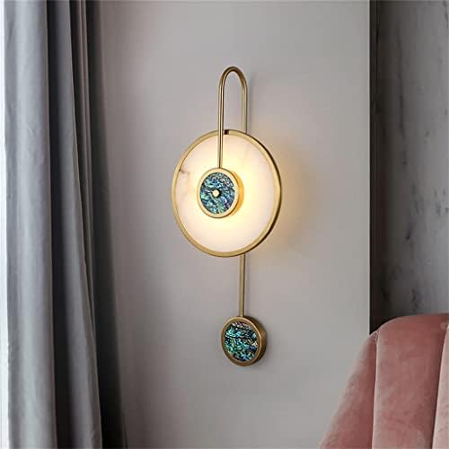 CCBUY Marble Wall Light Golden Round Copper Wall Lamp Sconce Nórdico para a Sala de Dinato da Sala Dining Staer