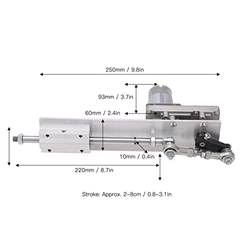 Atuadores elétricos de AVC, ciclo linear elétrico de 12V Atuador linear do Atuador Linear, Atuador de Motor Automático Motor Atuador de 2 a 8 cm Plugue dos EUA