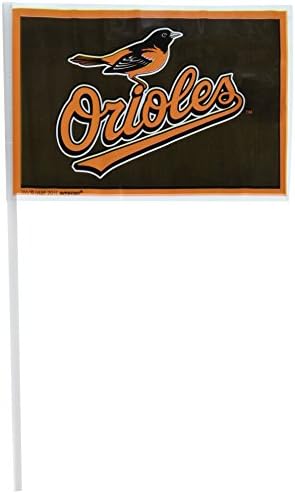 AMSCAN BALTIMORE ORIOLES Coleção Bandeiras de plástico, decoração de partidos, 144 ct.