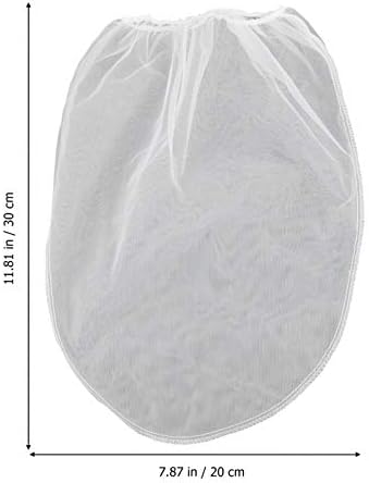 Esfriador de tinta elástica bolsa de malha: 2 pcs prática malha branca filtros de saco de balde de abertura elástica Bolsas