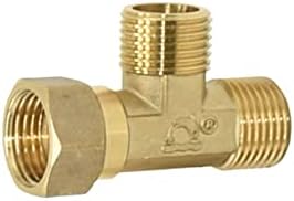 1/2 de polegada Thread Tee Conector Brass em forma de T em forma de água T Splitter de água de vias Adaptador de encanamento de cobre para cozinha e banheiro 1pcs