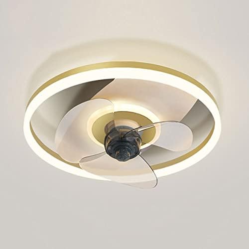 Yvamnad cor de luz leve ajustável e velocidade do vento Luzes de teto Ultra FiLed Bedroom Sala Fan do teto com luzes