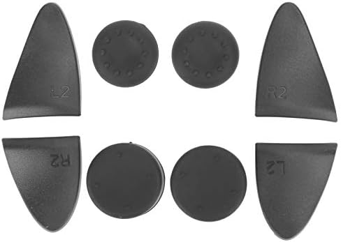 Botões de gatilho Salutuy, a tampa de silicone é confortável 8 em 1 botões de substituição para controlador PS5