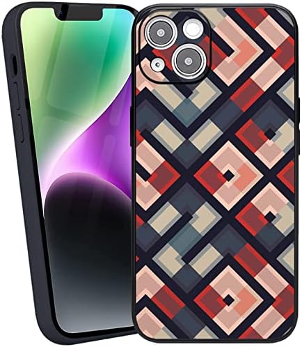 PTJKWX Compatível com o iPhone 13 Case for Men Boys - Black Soft TPU Atualizado [Proteção à câmera] protetor de borracha Anti -Slip Case de telefone de moda à prova de choque para iPhone 13 6,1 polegadas vermelho
