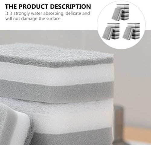 Esponja de esponja de esponja lavar esponja de 15pcs esponjas multi-lavagem para a cozinha não arranhando microfibra de microfibra limpeza sem esforço de pratos de panelas e panelas de uma só vez, cozinha de esponja dupla face lados