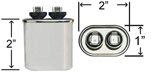 Capacitor Oval Climatek-se encaixa no Rheem 56-23001-18 | 7.5 UF MFD 370/440 VOLT VAC