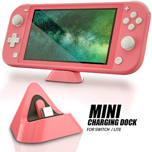 Dock de carregador para Nintendo Switch Lite, suporte de carregamento para Nintendo Switch Lite com porta de entrada do