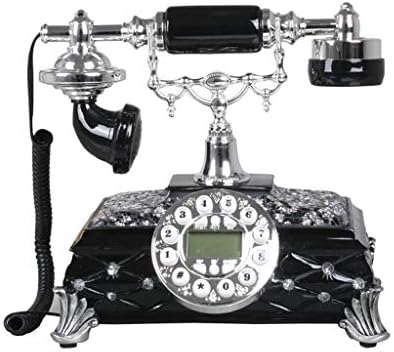 PDGJG Telefone fixo/casa europeia Retro Telefone/Antigo Telefone Antigo/Telefone de Madeira/Estilo Telefone Casa Fixa Retro