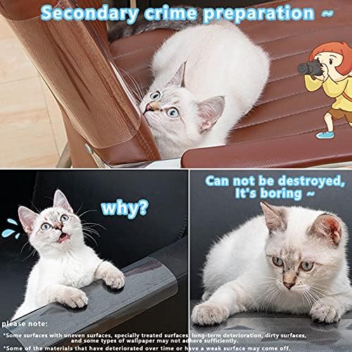 Protetores de móveis HWPrato de gatos Cat Scratch Deturrent for Móveis Treinamento de gato Fita de gato Fita de gato Fita de gato para móveis Versão espessada Anti -arranhão Fita