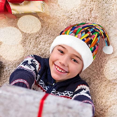 Canetas coloridas Christmas Papai Noel para o chap de Natal Vermelho Favorias de Holiday Favors Novo Festive Party Supplies