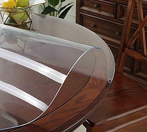 Fercla redonda redonda de mesa de mesa de mesa de plástico redonda Tampa de mobília de mobília Tampa de círculo de água Vinil Impermeável PVC Resistente ao calor para mesa de jantar Tapete de vidro Mats Pad