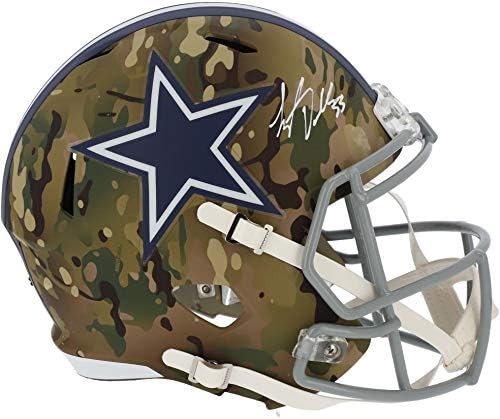 Leighton Vander Esch Dallas Cowboys autografado Riddell Camo Capacete de Réplica de Velocidade Alternativa - Capacetes NFL